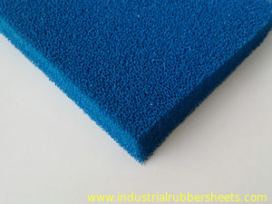 Голубая ткань впечатления листа губки силикона цвета